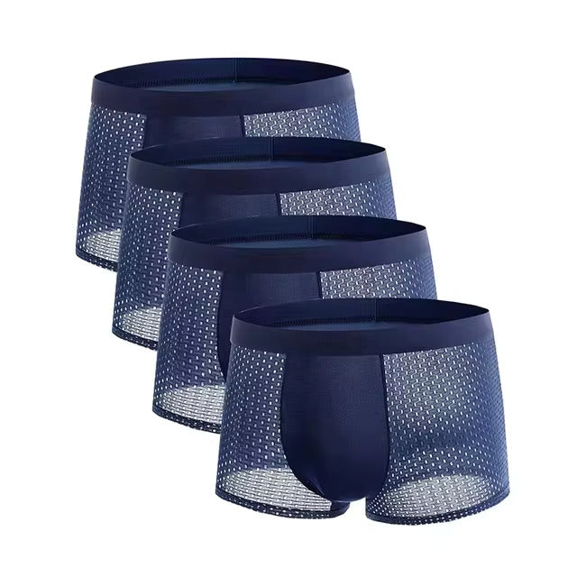 PRIMEFIT • PACK 4 BLEU • BOXER EN FIBRE DE BAMBOU