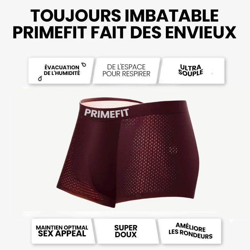 PRIMEFIT • PACK 4 ROUGE • BOXER EN FIBRE DE BAMBOU